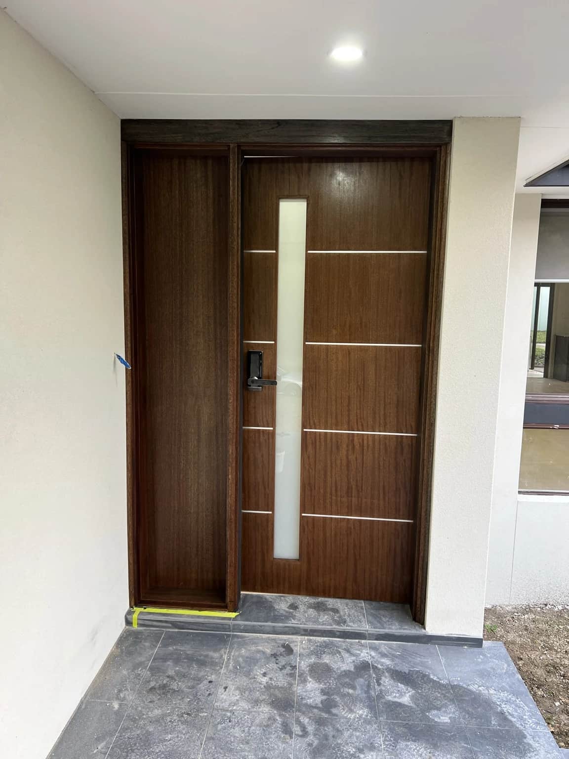 Timber entry door finished with Cutek Oil in Baulkham Hills home