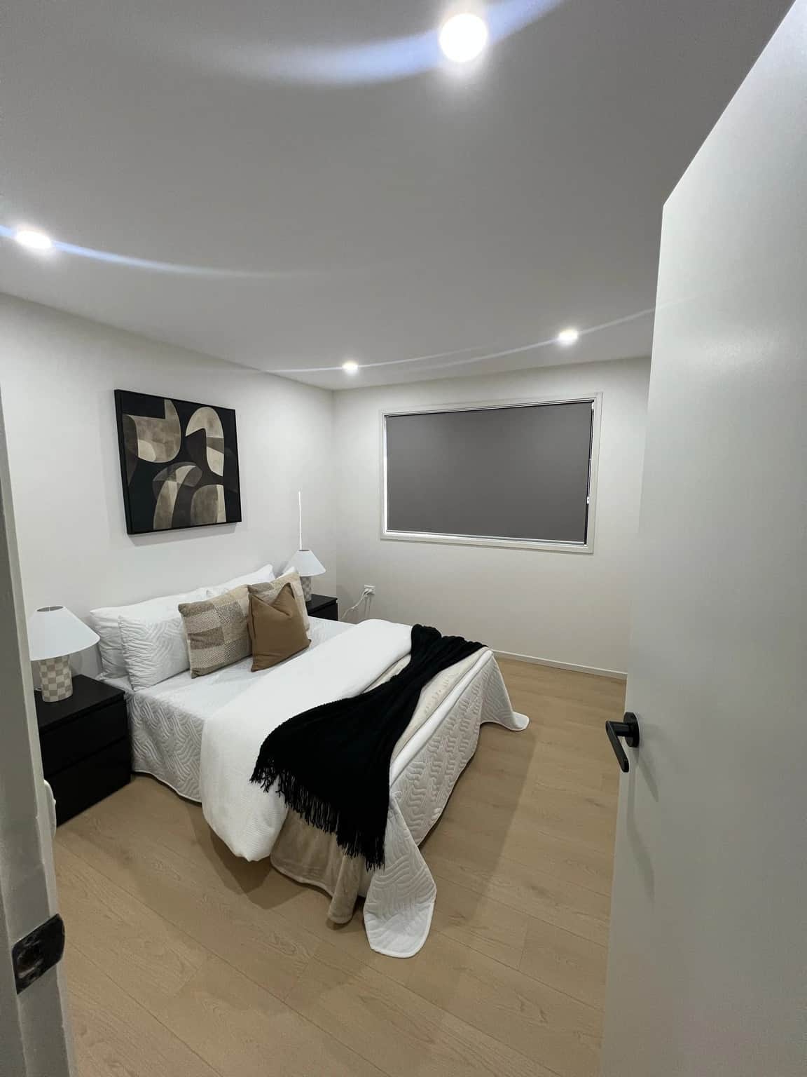 Completed bedroom repaint in Baulkham Hills with fresh walls and ceilings