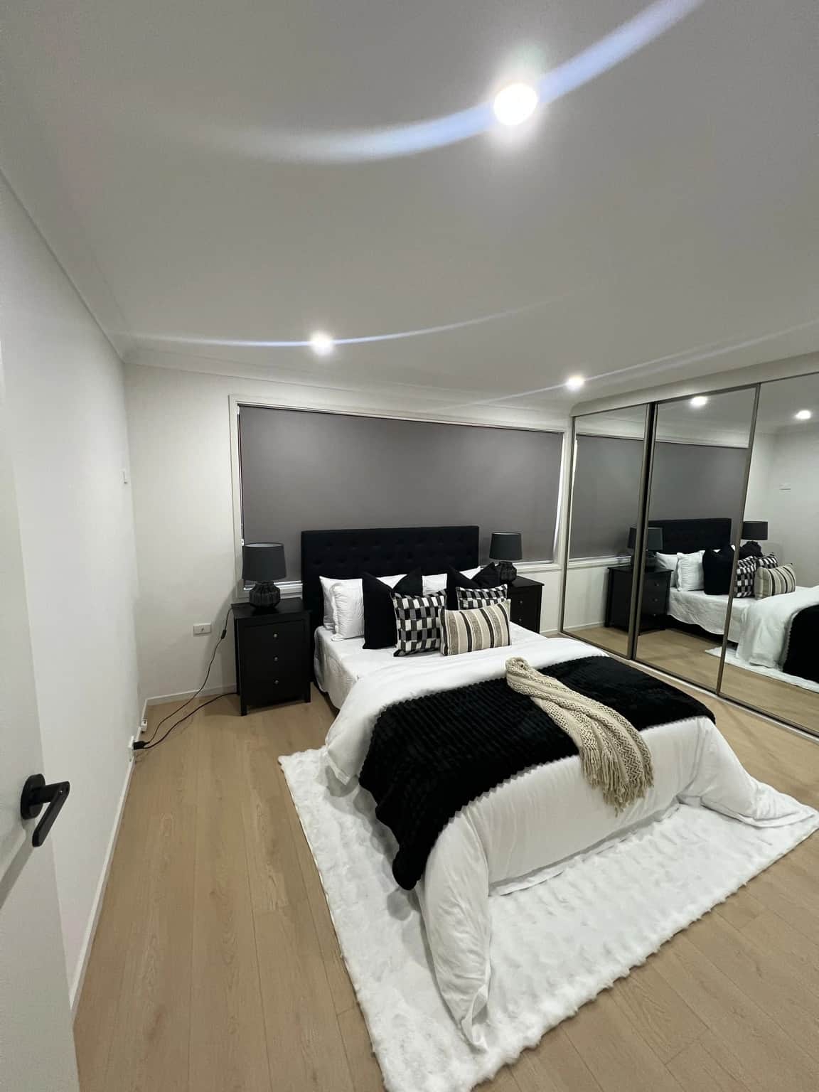 Bedroom after complete interior repainting in Baulkham Hills