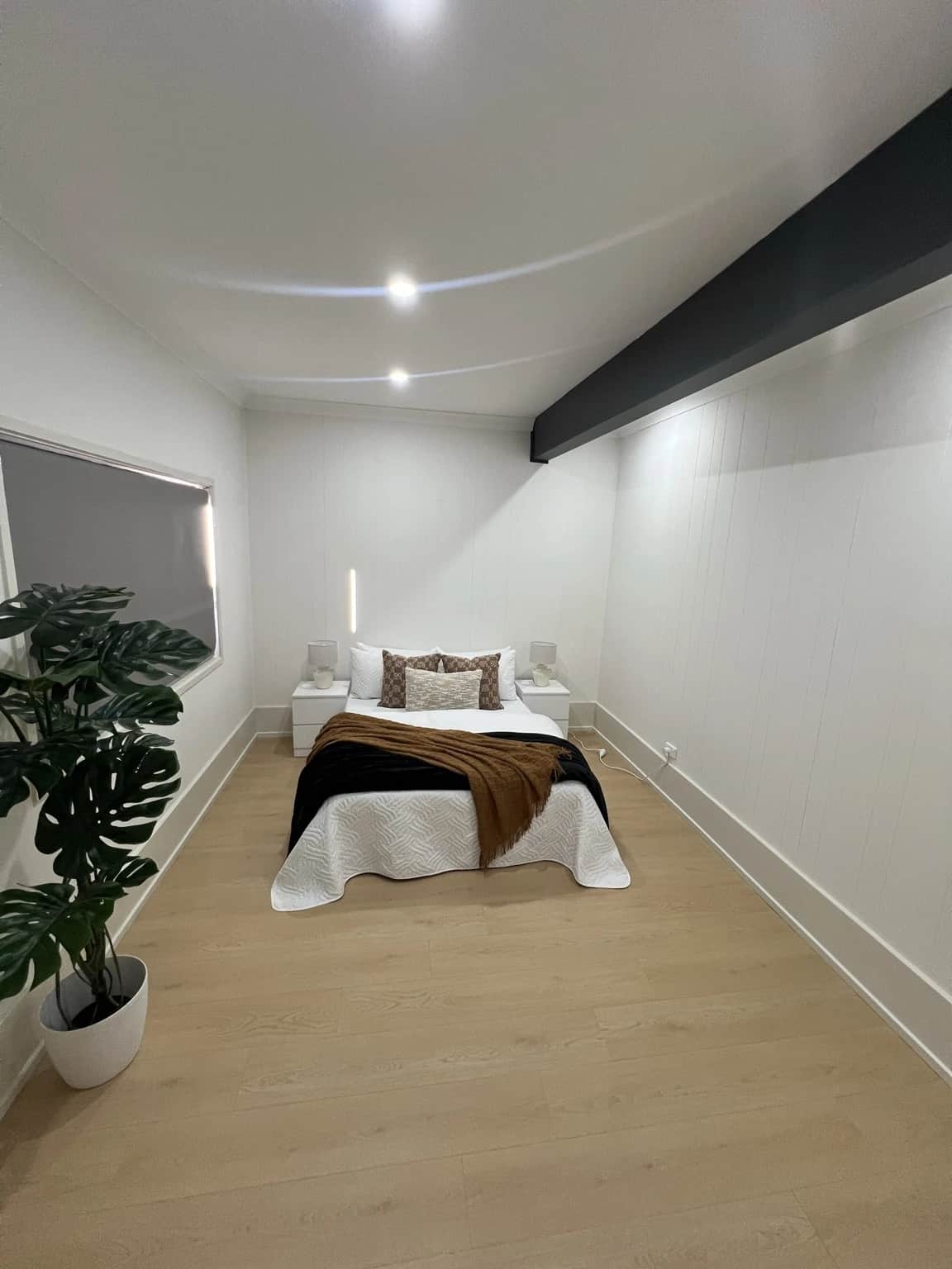 Bedroom after complete interior repainting in Baulkham Hills home