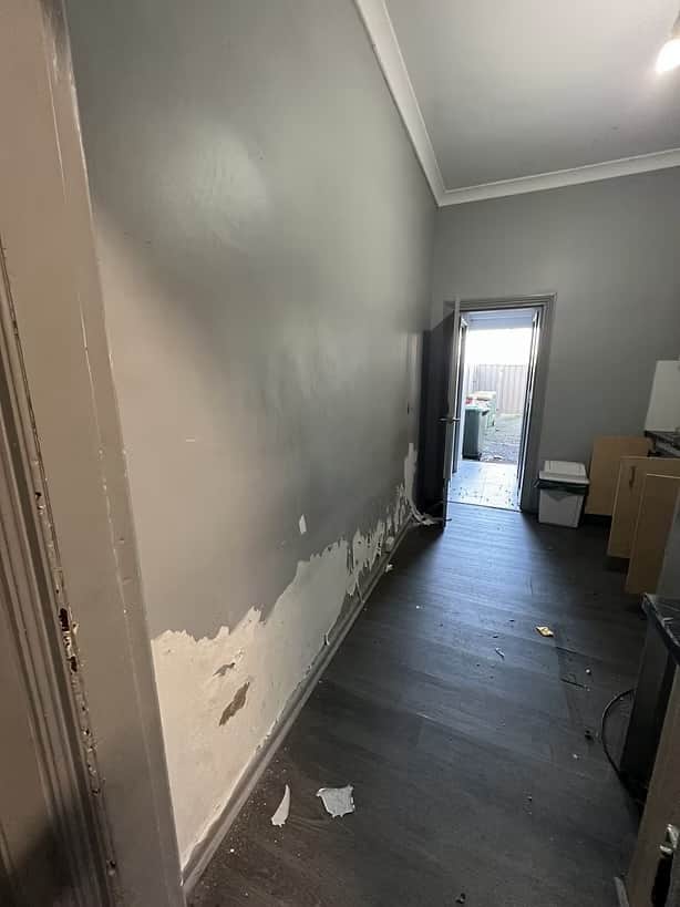 Freshly painted heritage accommodation hallway in Granville