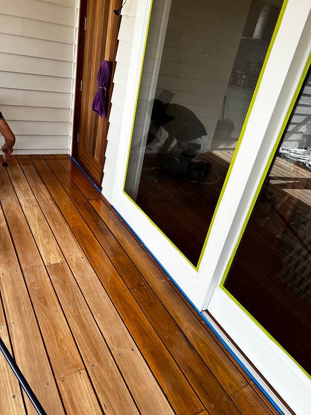 Sanded and oiled timber deck in Hornsby home