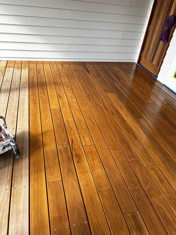 Natural timber finish restored in Hornsby Sydney