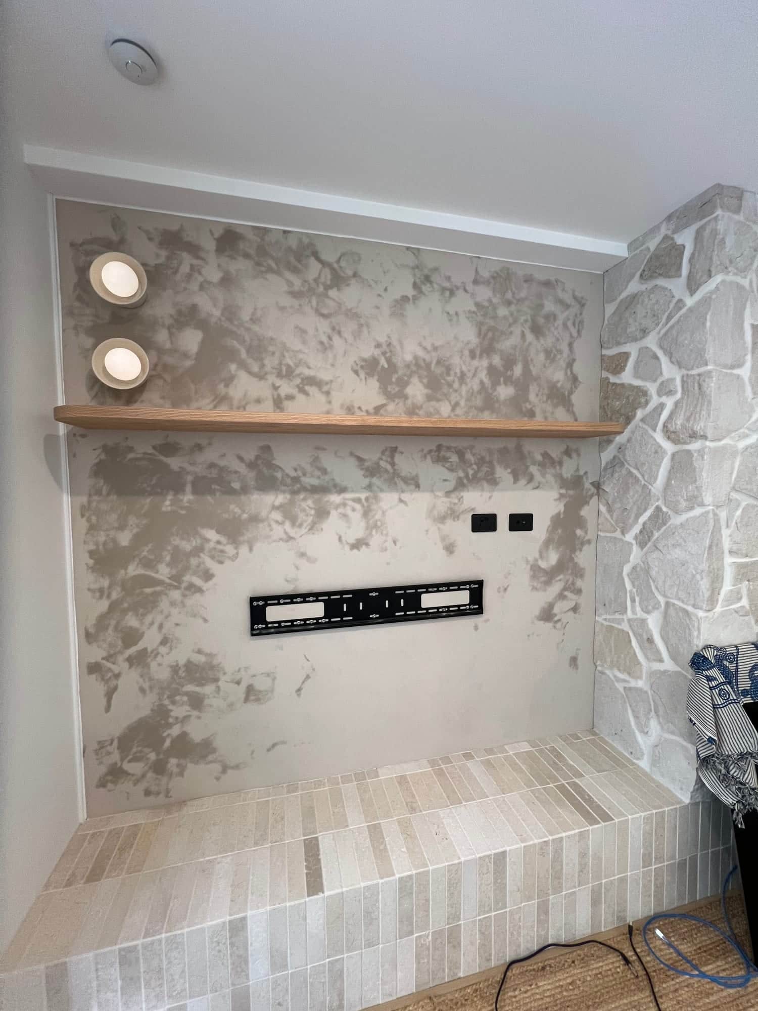 Luxury Lime Wash Feature Wall, Mona Vale