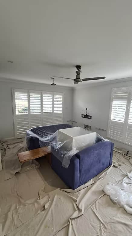 Freshly repainted interior walls in Sylvania NSW