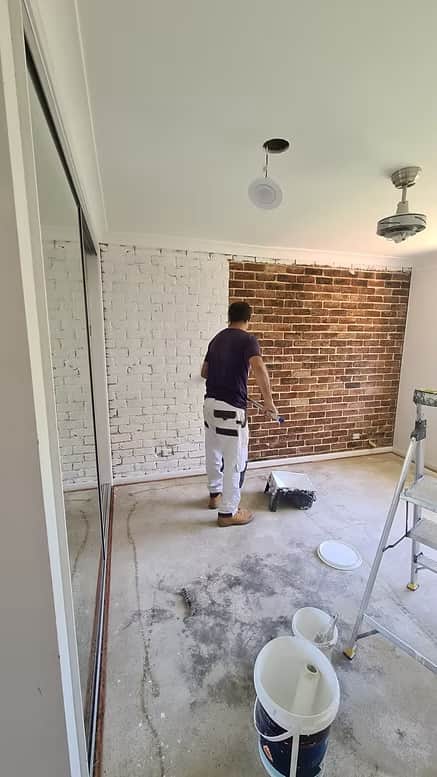 Interior ceiling and wall repaint in Sylvania Sydney